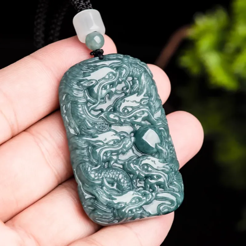 MY WORLD BEGINS AND ENDS WITH YOU Bean Type Jadeite Necklaces Unisex-1