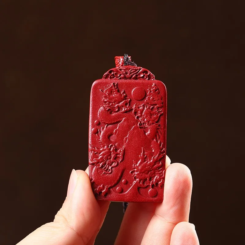MY WORLD BEGINS AND ENDS WITH YOU Reconstructed Cinnabar Necklaces Unisex-6