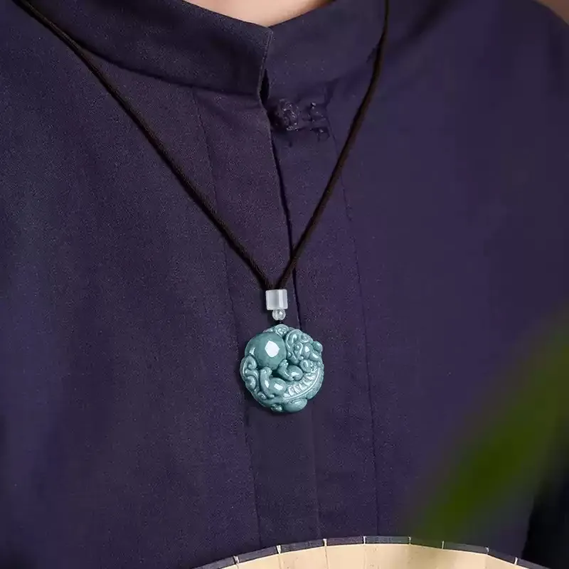 MY WORLD BEGINS AND ENDS WITH YOU Bean Type Jadeite Necklaces Unisex-4