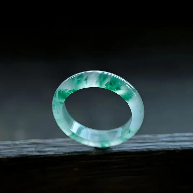MY WORLD BEGINS AND ENDS WITH YOU Natural Dulong Jade Rings Unisex-1