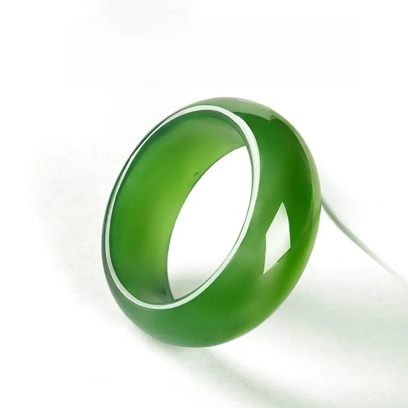 MY WORLD BEGINS AND ENDS WITH YOU Hetian Jade Rings Jasper Unisex-1