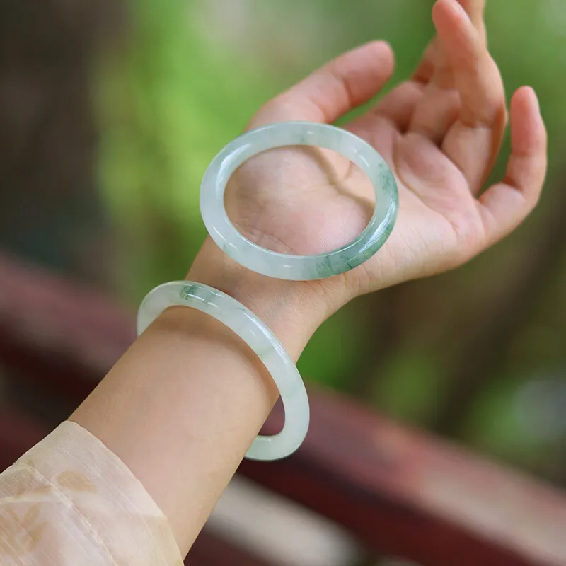 MY WORLD BEGINS AND ENDS WITH YOU Tianshan Jade Bangles Women's-4