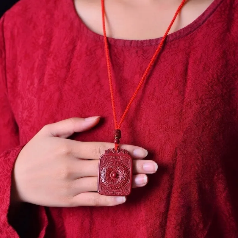 MY WORLD BEGINS AND ENDS WITH YOU Cinnabar Jade Pendants Unisex-6