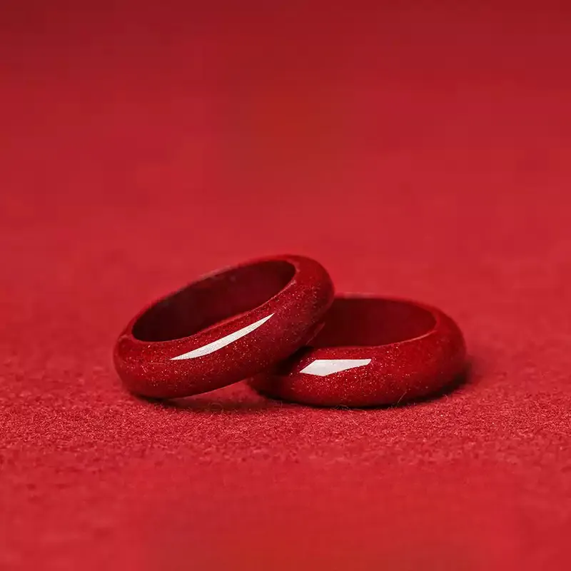 MY WORLD BEGINS AND ENDS WITH YOU Cinnabar Rings Unisex-4