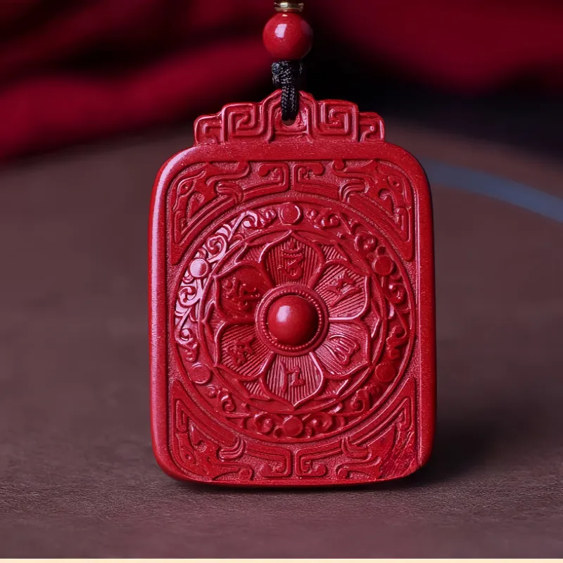 MY WORLD BEGINS AND ENDS WITH YOU Cinnabar Jade Pendants Unisex-2