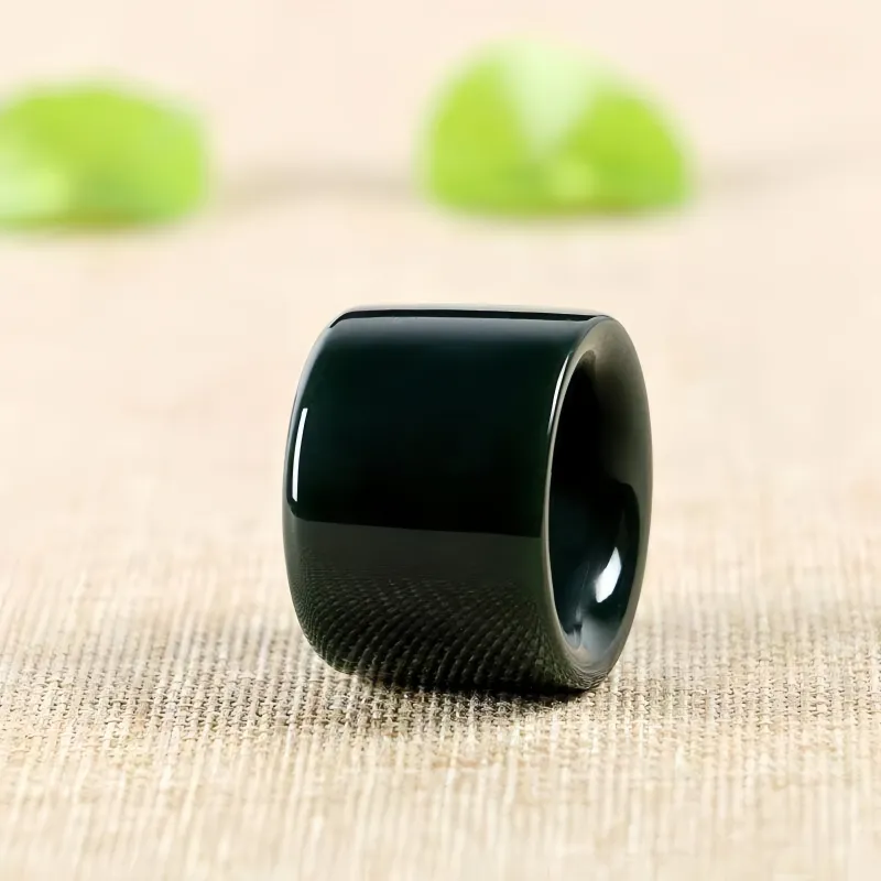 MY WORLD BEGINS AND ENDS WITH YOU Rings Green Jade Unisex-1