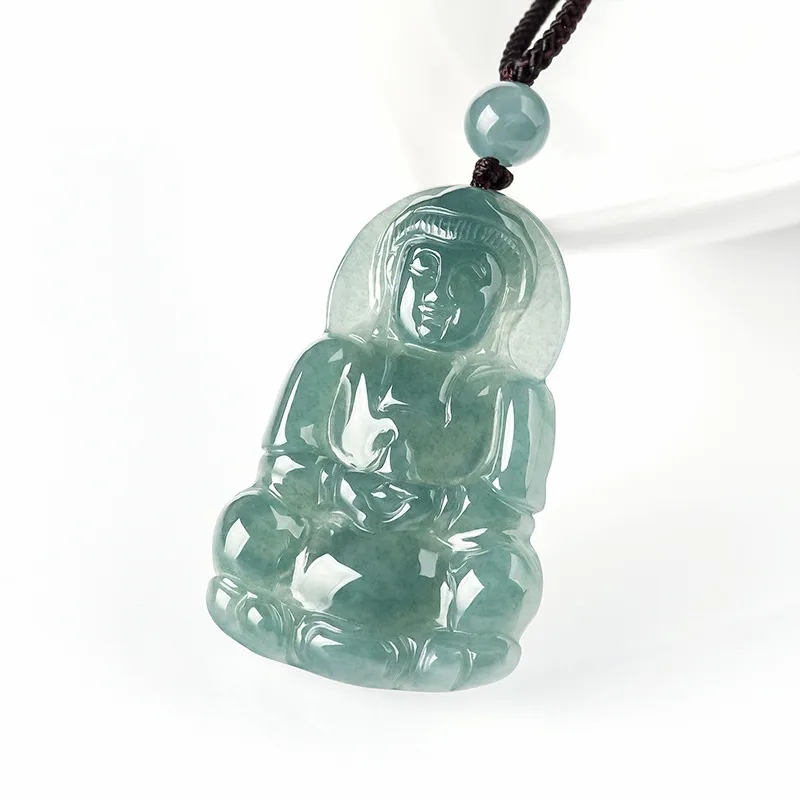 MY WORLD BEGINS AND ENDS WITH YOU Glutinous Jade Jadeite Necklaces Unisex-1