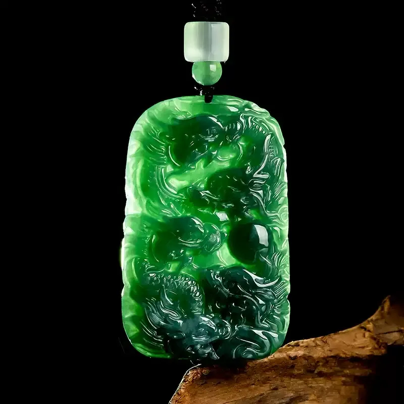 MY WORLD BEGINS AND ENDS WITH YOU Bean Type Jadeite Necklaces Unisex-3