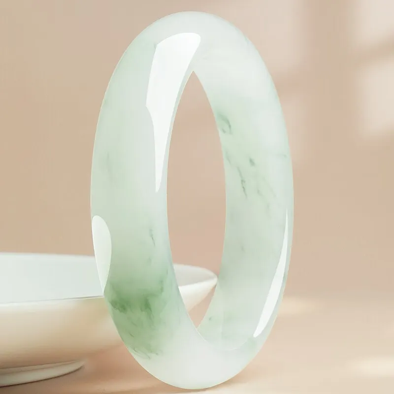 MY WORLD BEGINS AND ENDS WITH YOU Tianshan Jade Bangles Women's-3