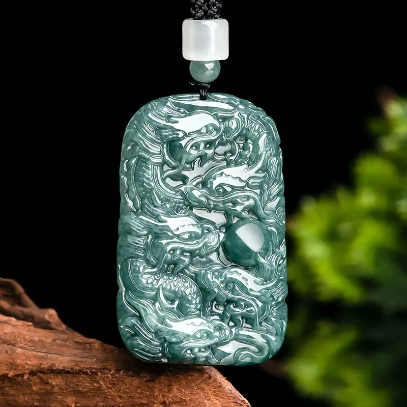 MY WORLD BEGINS AND ENDS WITH YOU Bean Type Jadeite Necklaces Unisex-2