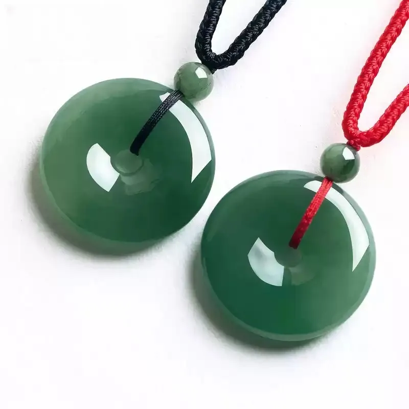 MY WORLD BEGINS AND ENDS WITH YOU Glutinous Jade Necklaces Unisex-1