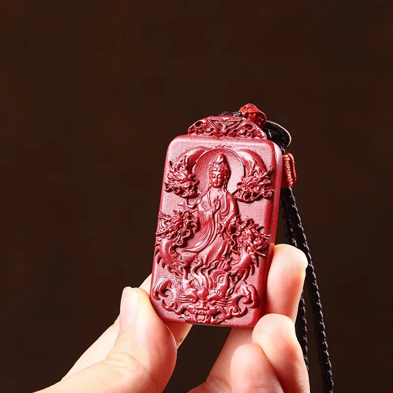 MY WORLD BEGINS AND ENDS WITH YOU Reconstructed Cinnabar Necklaces Unisex-5