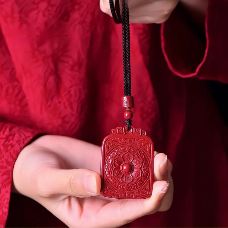 MY WORLD BEGINS AND ENDS WITH YOU Cinnabar Jade Pendants Unisex-3