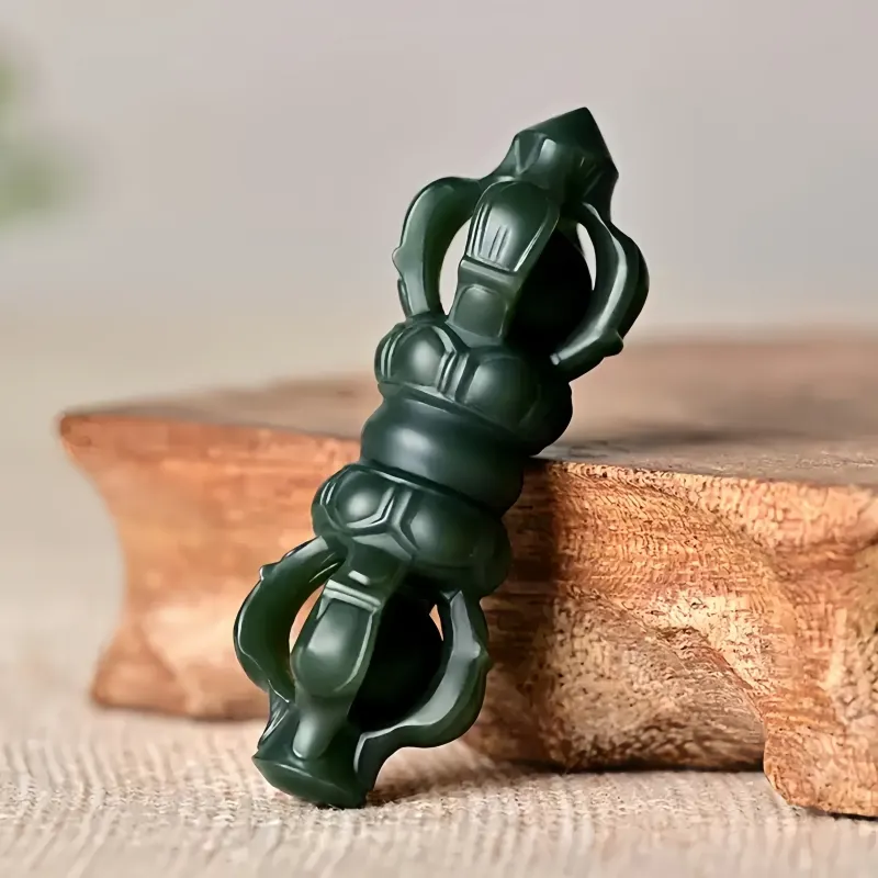 MY WORLD BEGINS AND ENDS WITH YOU Hetian Jade Pendants Green Jade Unisex-1