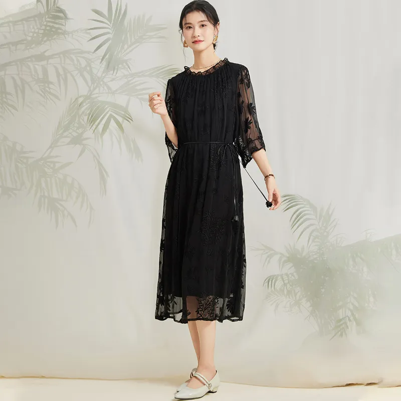 Kele Coco Short Sleeved Dress Women's Black-2