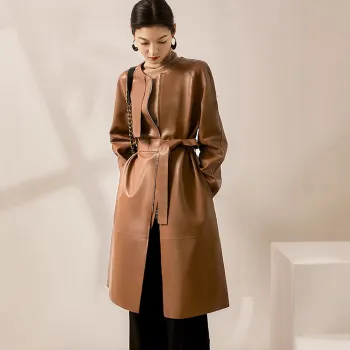 Kele Coco Leather Jacket Women's Chestnut Brown