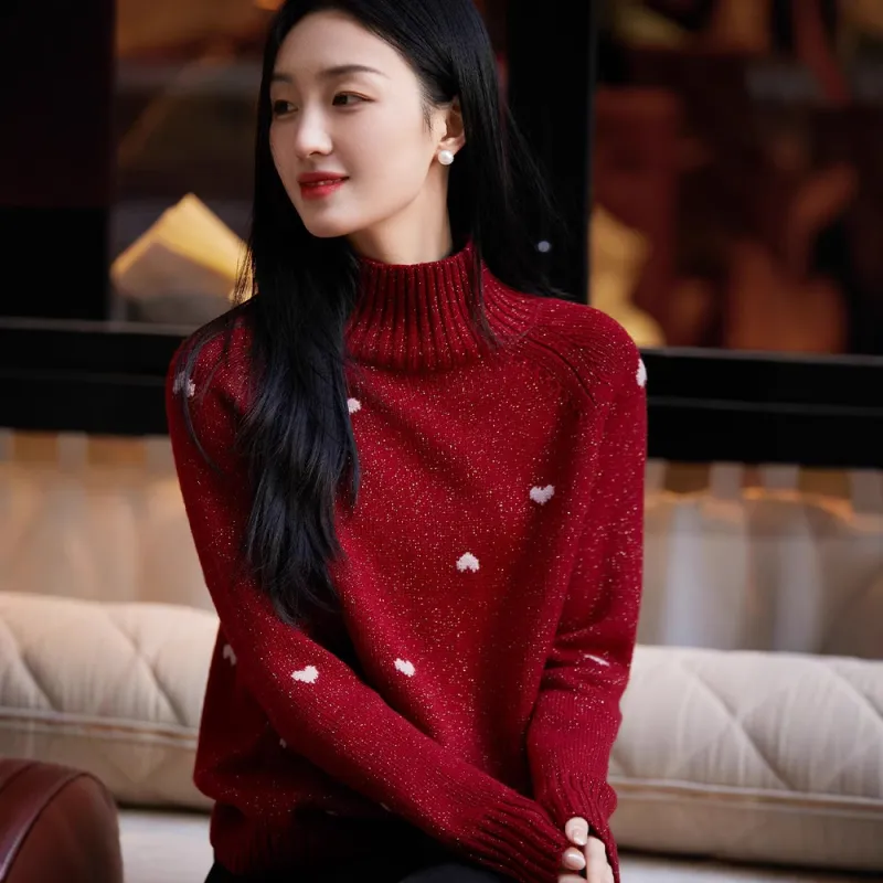 Kele Coco Sweaters Women's Red-6