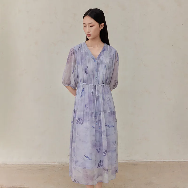 Kele Coco Short Sleeved Dress Women's Lavender-3