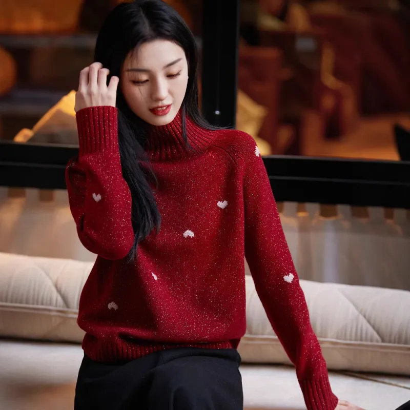 Kele Coco Sweaters Women's Red-2