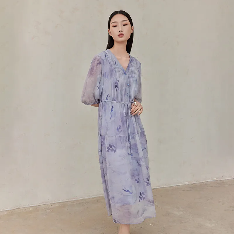 Kele Coco Short Sleeved Dress Women's Lavender-4