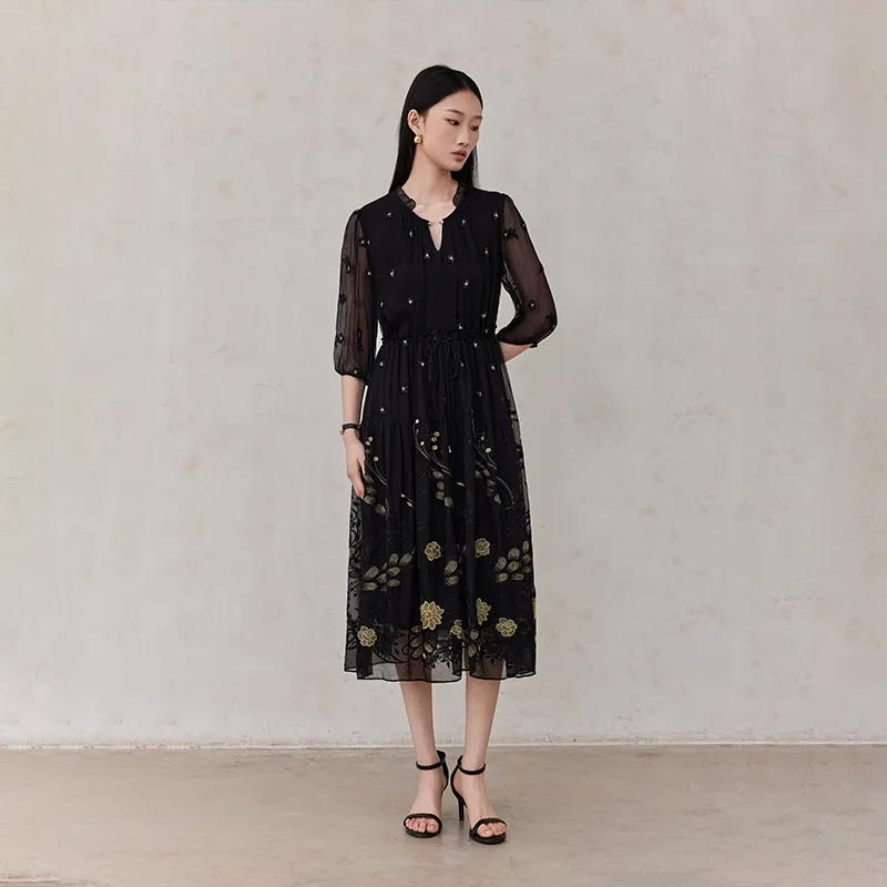 Kele Coco Short Sleeved Dress Women's Black-3
