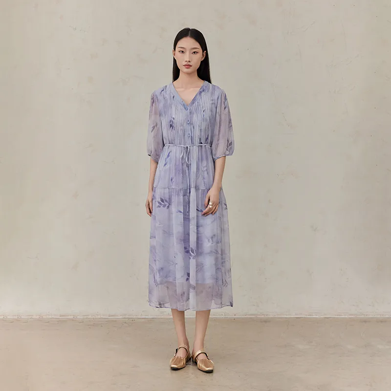 Kele Coco Short Sleeved Dress Women's Lavender-2