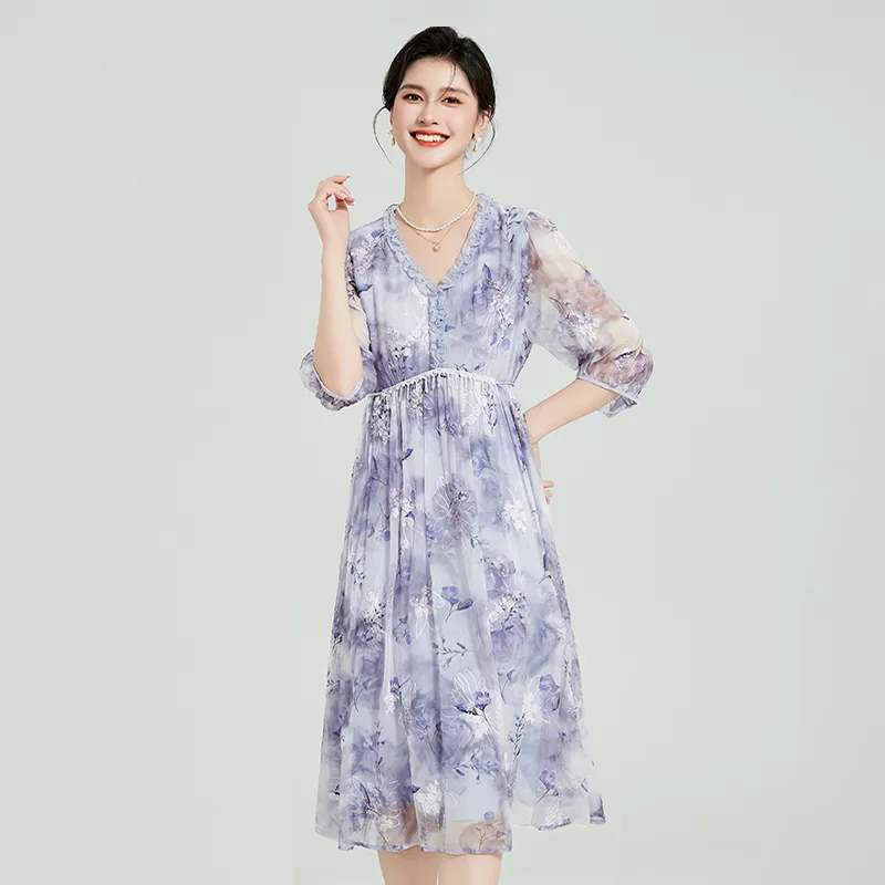 Kele Coco Short Sleeved Dress Women's Purple-5