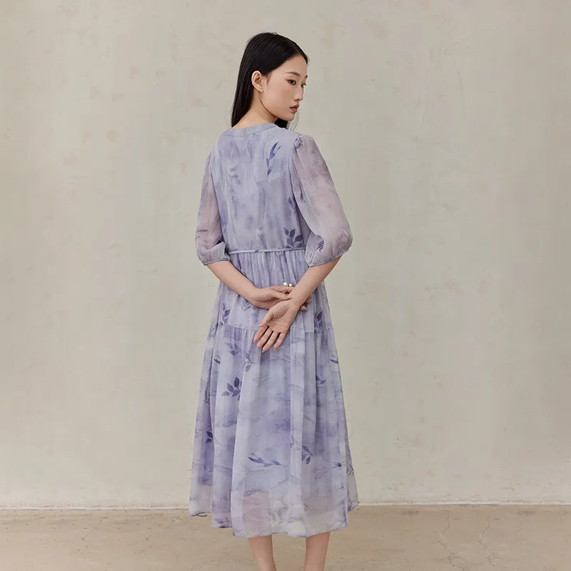 Kele Coco Short Sleeved Dress Women's Lavender-5