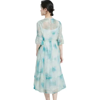 Kele Coco Short Sleeved Dress Women's Blue