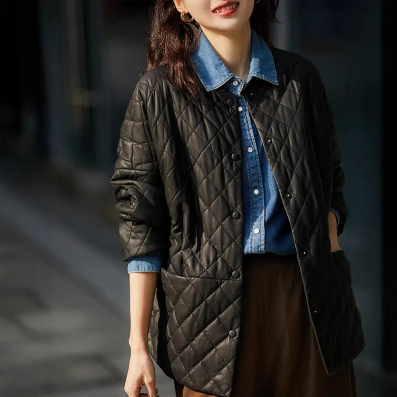 Kele Coco Leather Jacket Women's Black-4