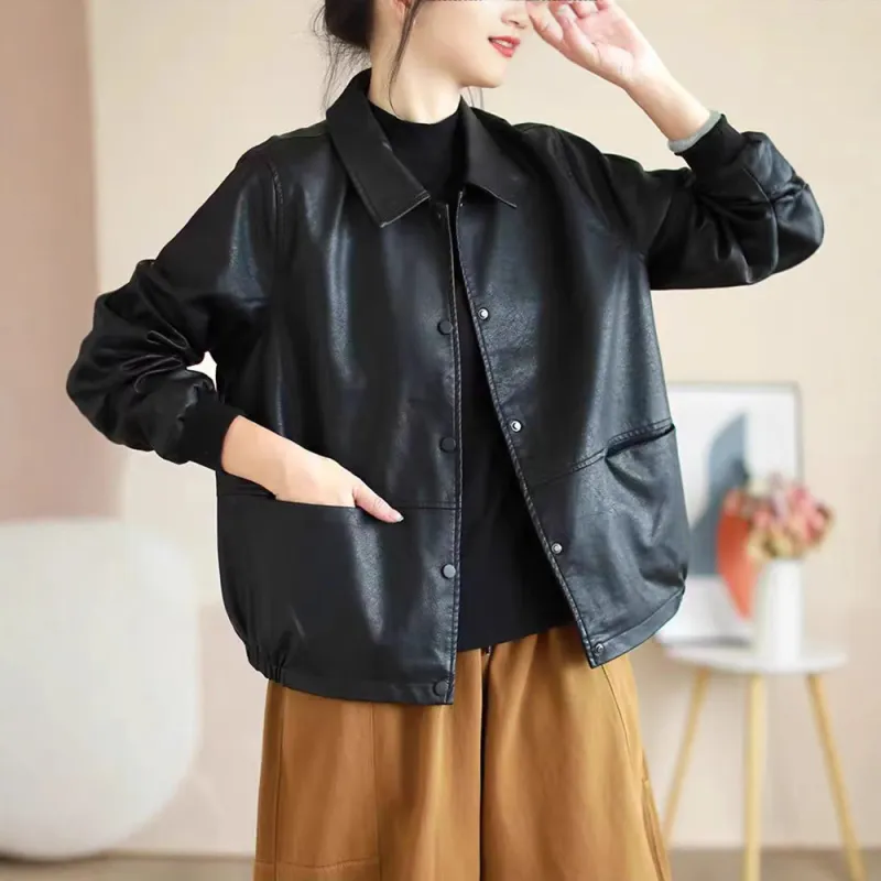 Kele Coco Leather Jacket Women's Black-3