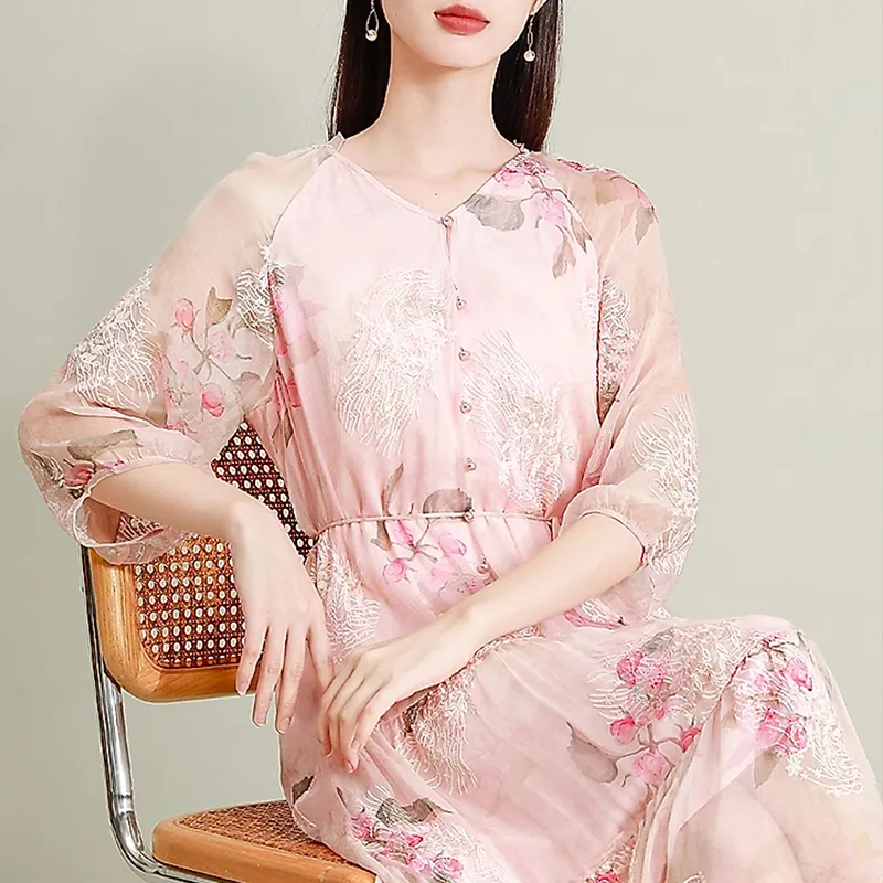 Kele Coco Short Sleeved Dress Women's Pink-3