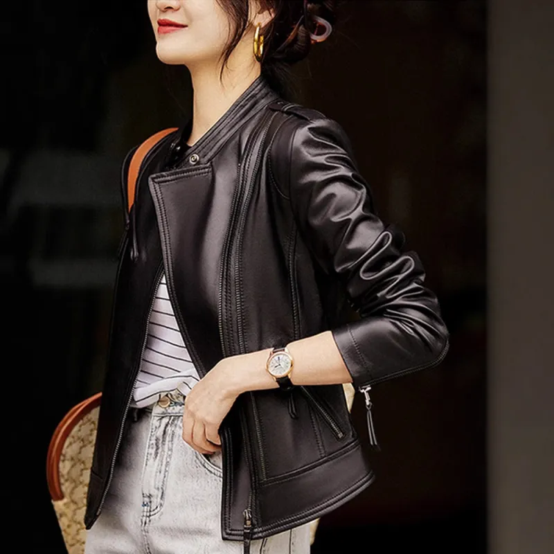 Kele Coco Leather Jacket Women's Black-4