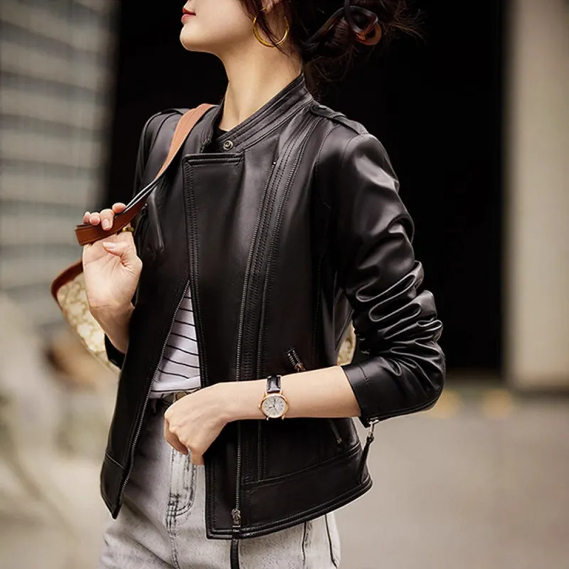 Kele Coco Leather Jacket Women's Black-2