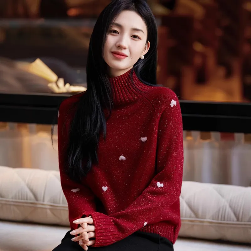 Kele Coco Sweaters Women's Red-4