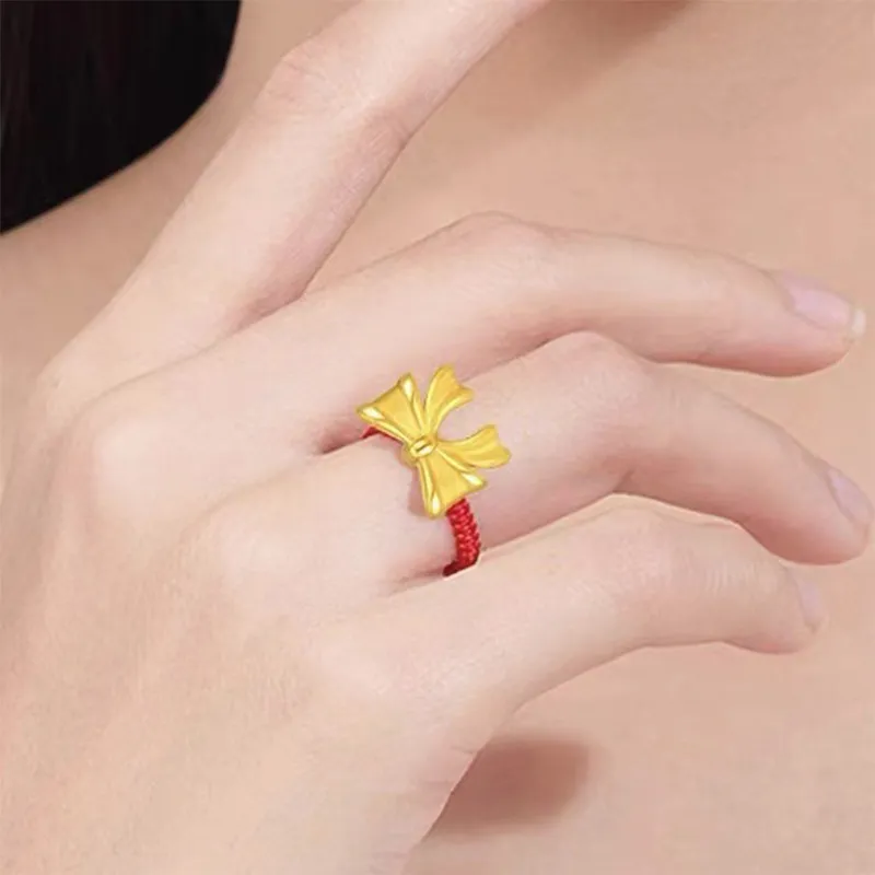 SECU Everyday Commute Casual Versatile, Princess On The Run Bowknot Alloy Ring Unisex-7