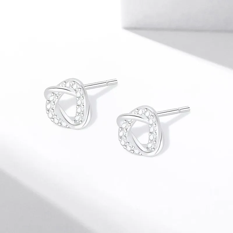 SECU Sterling Silver Stud Earrings Women's-3