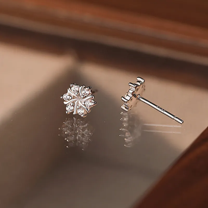 SECU Sterling Silver Stud Earrings Women's-3