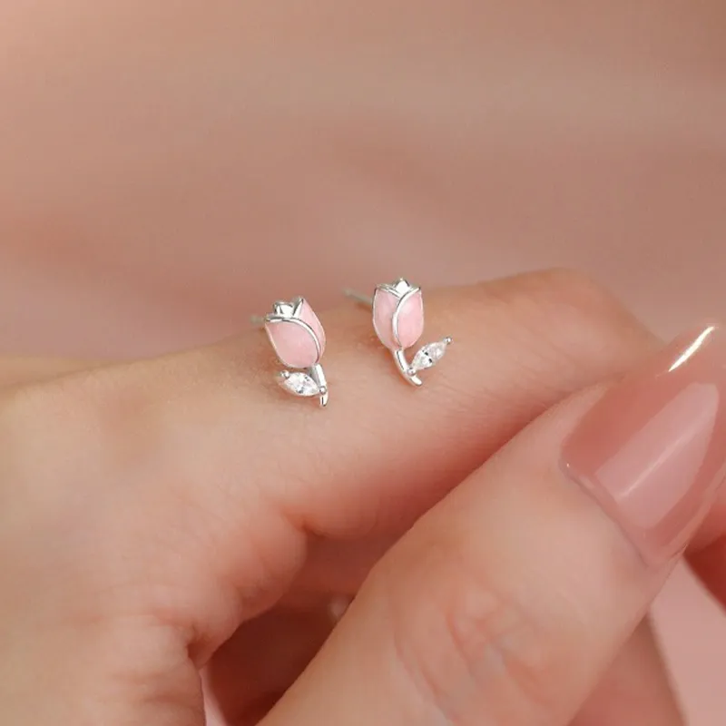 SECU 999 Fine Silver Stud Earrings Women's-3