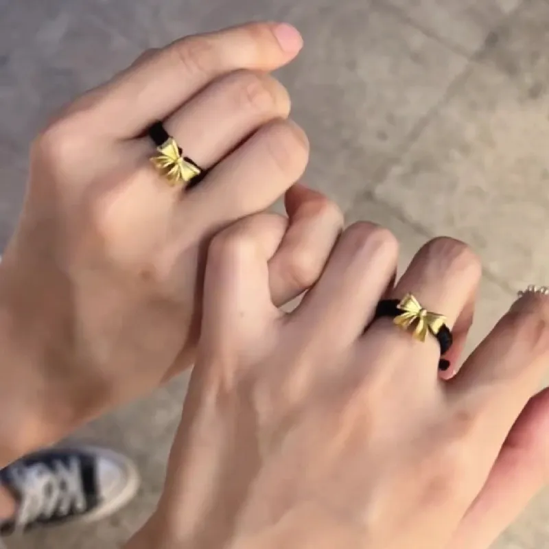 SECU Everyday Commute Casual Versatile, Princess On The Run Bowknot Alloy Ring Unisex-6