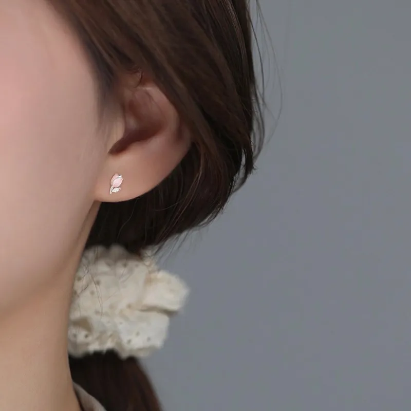 SECU 999 Fine Silver Stud Earrings Women's-2