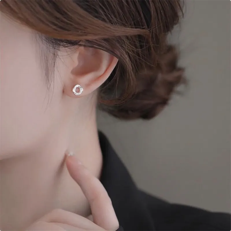 SECU Sterling Silver Stud Earrings Women's-1