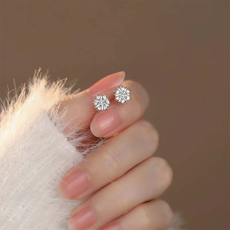 SECU Sterling Silver Stud Earrings Women's-2