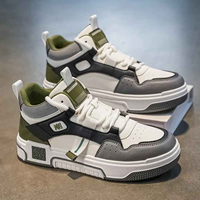 GAISIMA Height Increasing Mid-Top Skateboard Shoes Men's-6