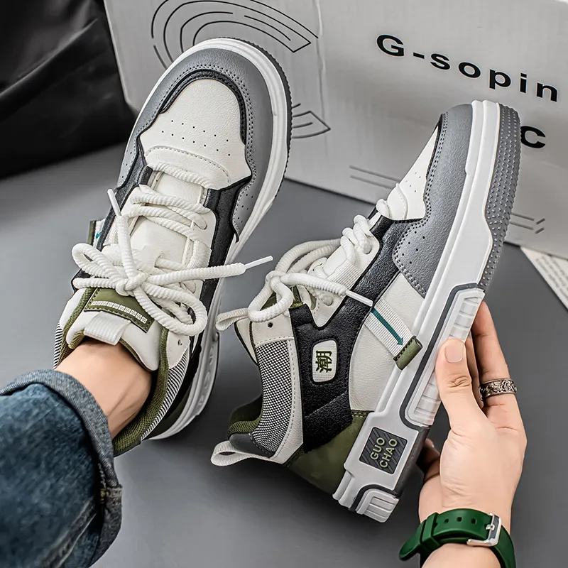 GAISIMA Height Increasing Mid-Top Skateboard Shoes Men's-8