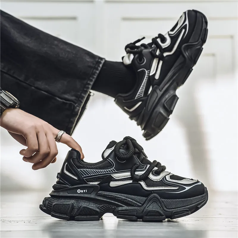 GAISIMA Height Increasing Low Top Chunky Sneakers Men's-3