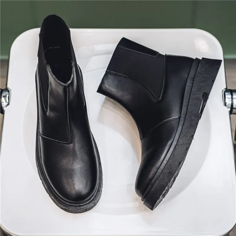 GAISIMA Short Chelsea Boots Men's Black-3