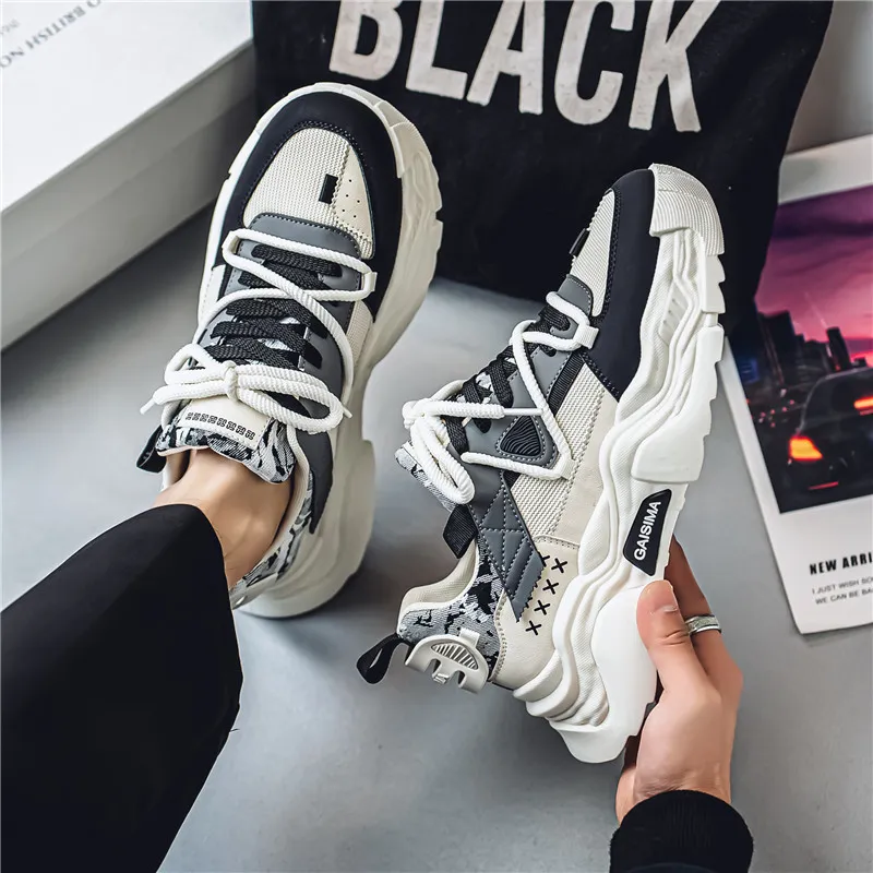 GAISIMA Height Increasing Low Top Chunky Sneakers Men's-1