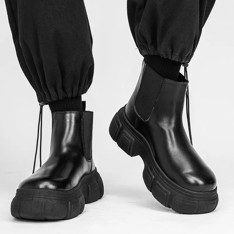 GAISIMA Short Chelsea Boots Men's Black-3