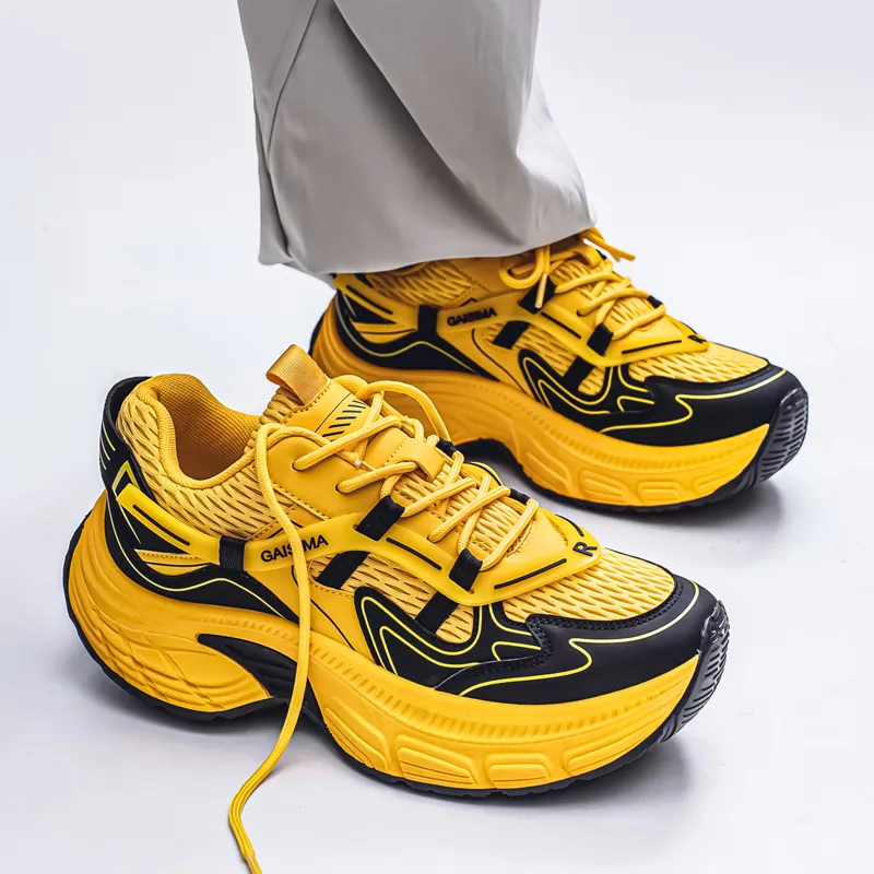 GAISIMA Slip Resistant Low Top Chunky Sneakers Men's-1